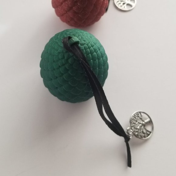 Dragon Egg Ornament Set Red and Green - Picture 5 of 10